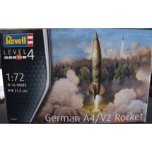 German A4/V2 Rocket raketti Mittakaava 1/72, 46 osaa. Muovirakennussarja